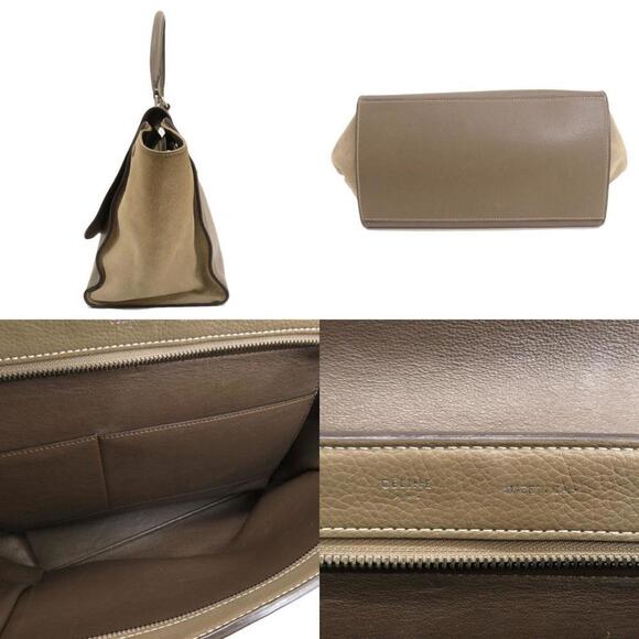 CELINE Gray Leather Tote Bag - Picture 3 of 11